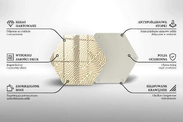 Chopping board Geometric lines