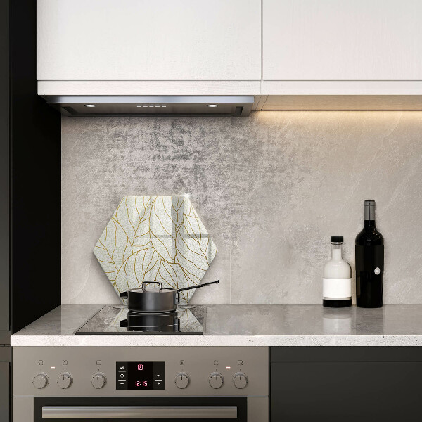 Chopping board Line-art leaves pattern