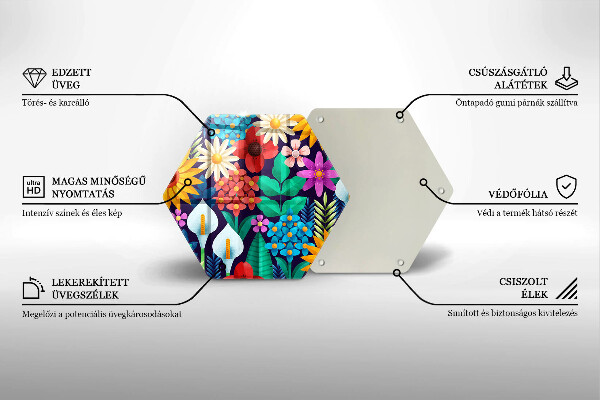 Chopping board Illustration meadow flowers