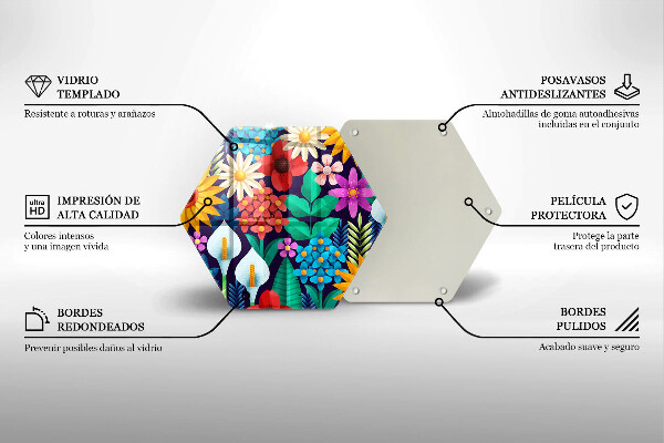 Chopping board Illustration meadow flowers