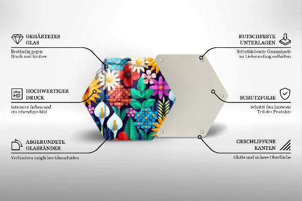 Chopping board Illustration meadow flowers