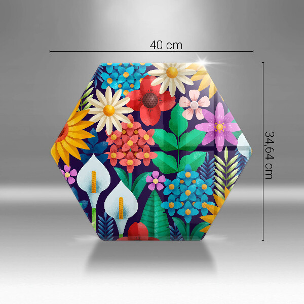 Chopping board Illustration meadow flowers