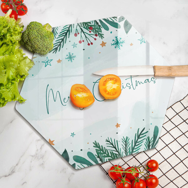 Chopping board The inscription Merry Christmas