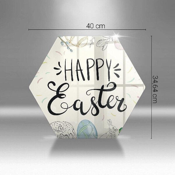 Glass chopping board Happy Easter