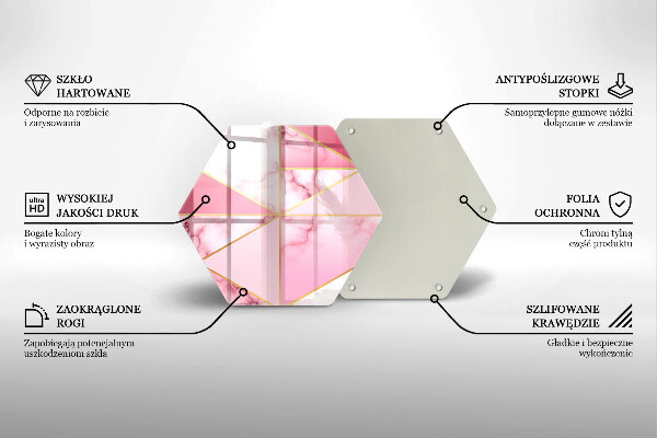 Chopping board Geometric marble