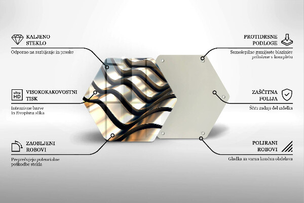 Chopping board 3D metal shapes