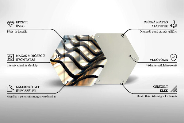 Chopping board 3D metal shapes