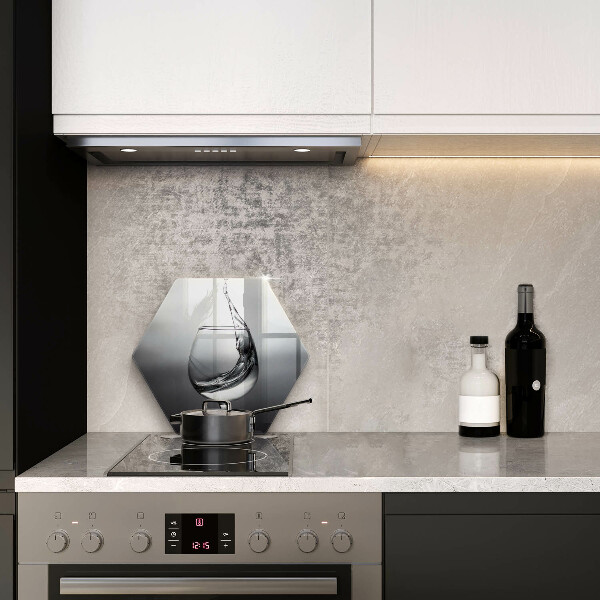 Glass worktop saver A glass of water