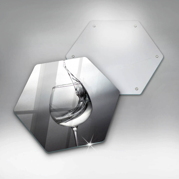 Glass worktop saver A glass of water