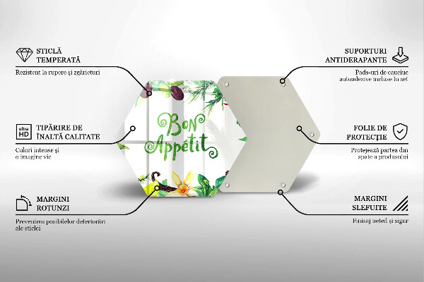 Glass worktop saver The inscription Bon Appetit