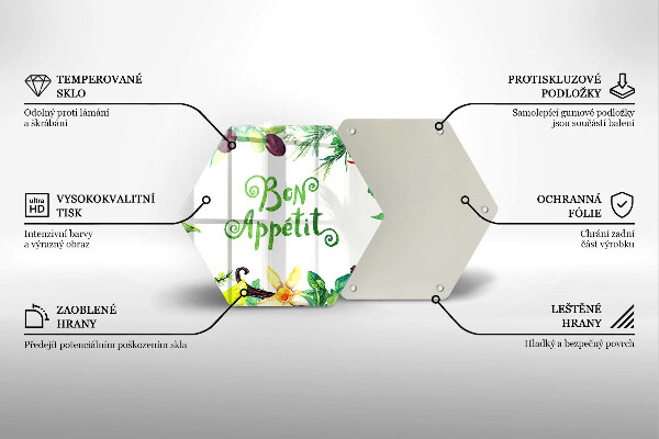 Glass worktop saver The inscription Bon Appetit