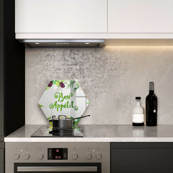 Glass worktop saver The inscription Bon Appetit