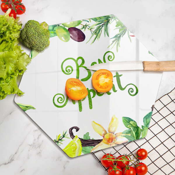 Glass worktop saver The inscription Bon Appetit
