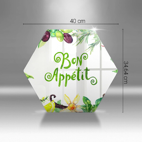 Glass worktop saver The inscription Bon Appetit