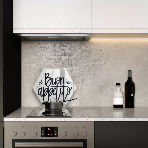 Glass worktop saver The inscription Buon Appetito