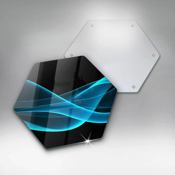 Glass worktop saver Blue abstraction