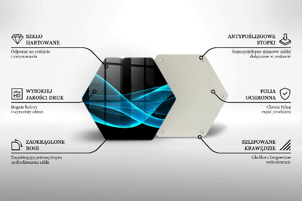 Glass worktop saver Blue abstraction