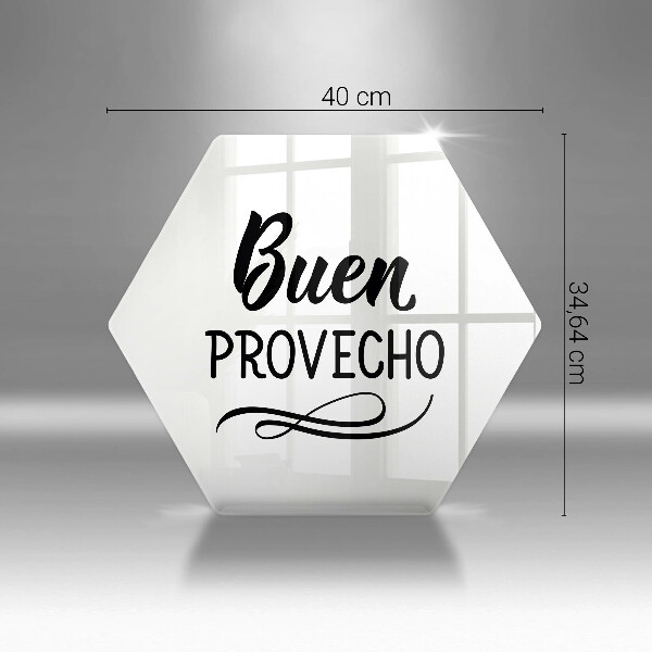 Glass worktop saver The inscription Buen Provecho