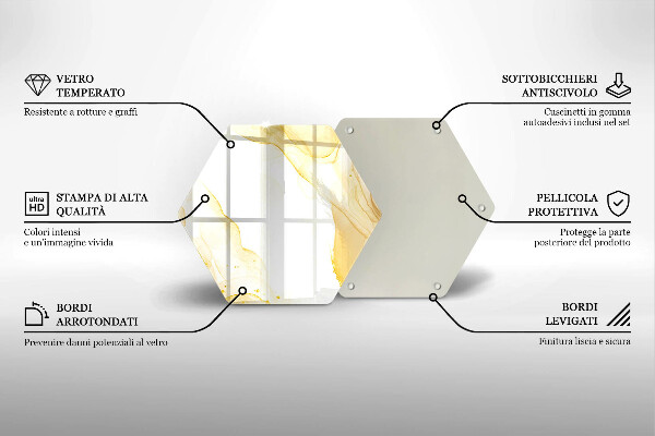 Chopping board Golden abstraction