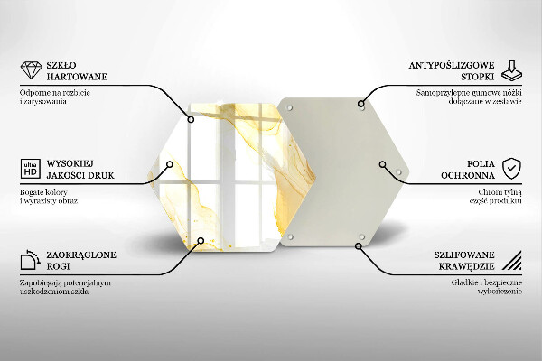 Chopping board Golden abstraction