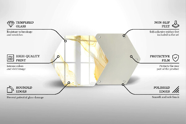 Chopping board Golden abstraction