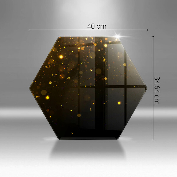 Glass kitchen board Golden glitter