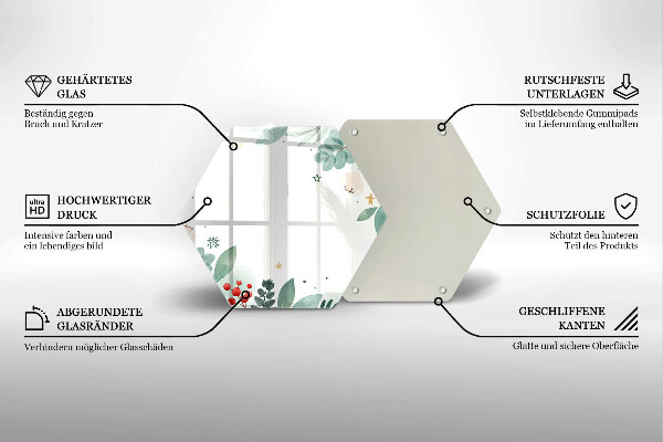 Chopping board Watercolors leaves