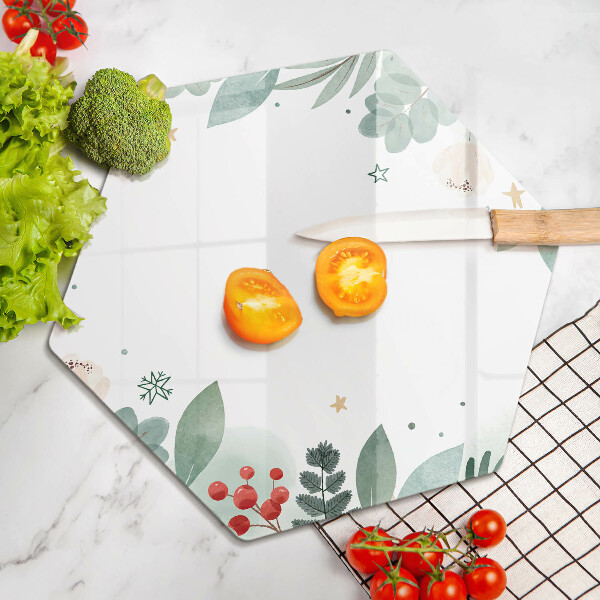 Chopping board Watercolors leaves