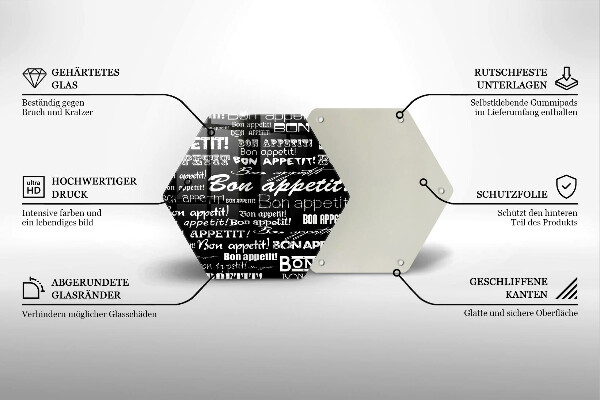 Chopping board Kitchen text Bon Appetit