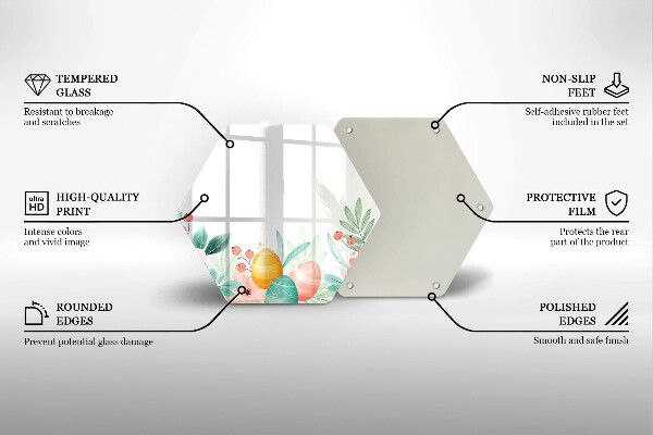 Chopping board Easter eggs