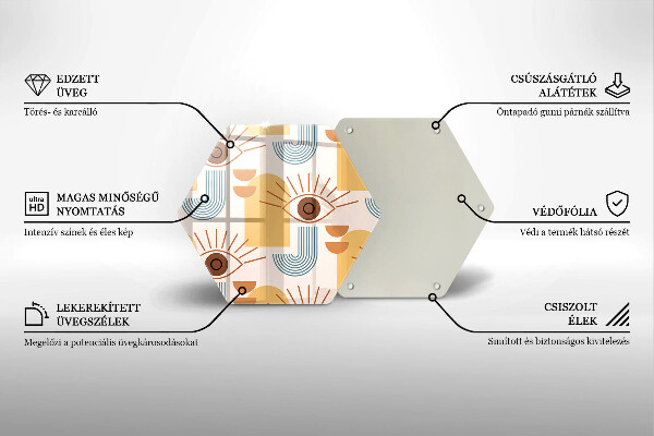 Chopping board Boho pattern eyes