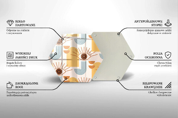Chopping board Boho pattern eyes