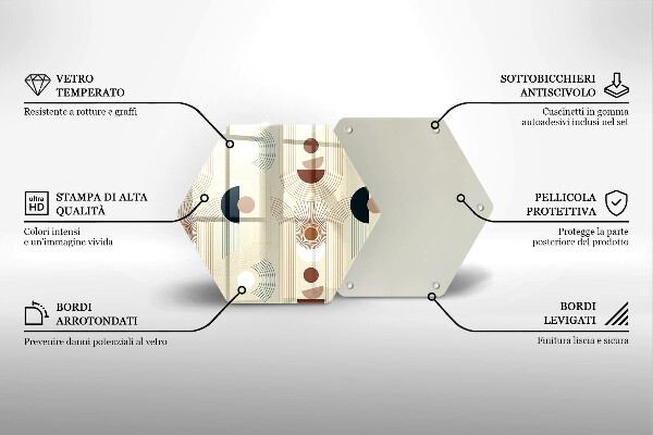 Chopping board Boho shapes geometry