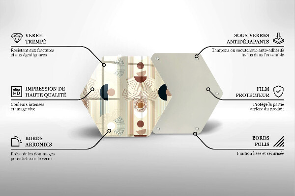 Chopping board Boho shapes geometry