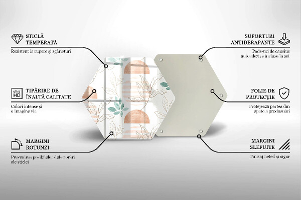 Chopping board Boho pattern leaves