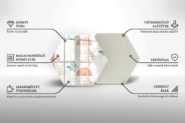 Chopping board Boho pattern leaves