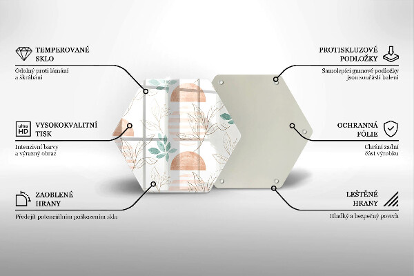 Chopping board Boho pattern leaves