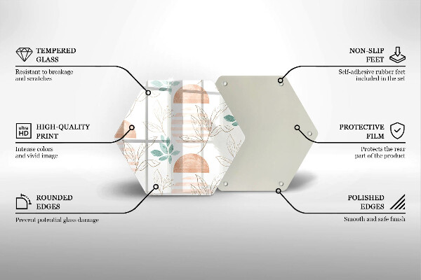 Chopping board Boho pattern leaves