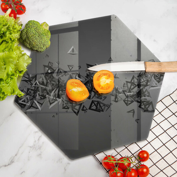 Chopping board glass Abstraction 3D shapes