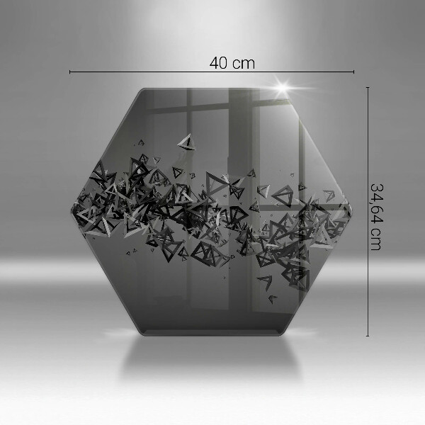 Chopping board glass Abstraction 3D shapes