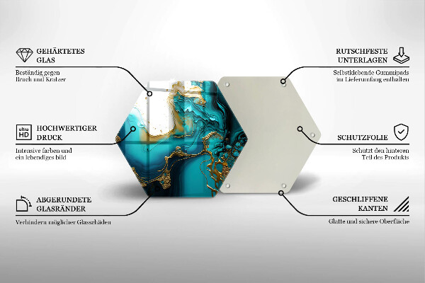 Chopping board Turquoise abstraction