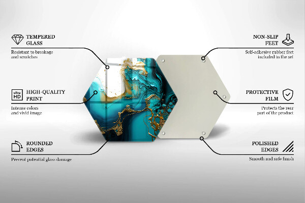 Chopping board Turquoise abstraction