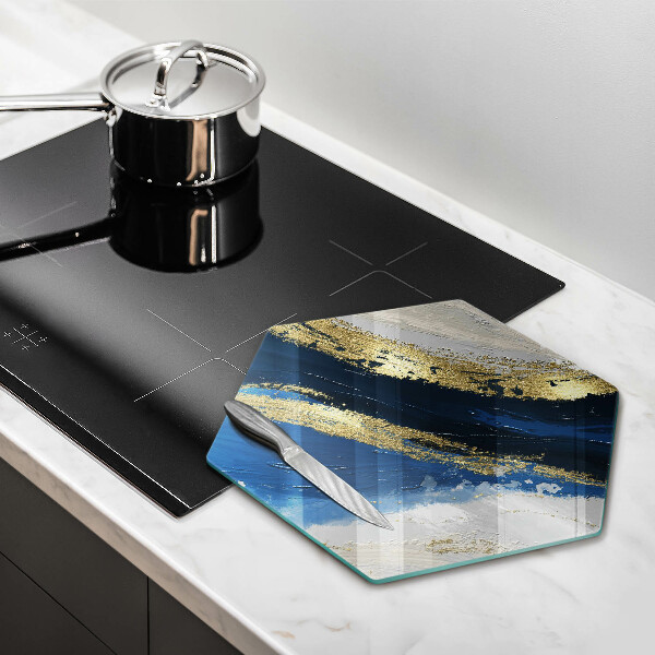 Chopping board Texture with gold
