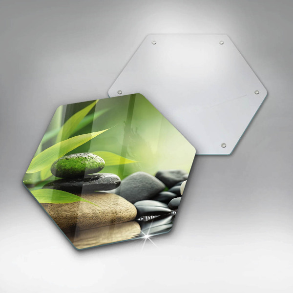 Chopping board Zen bamboo stones