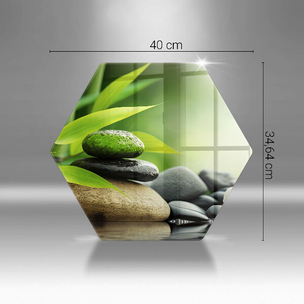 Chopping board Zen bamboo stones