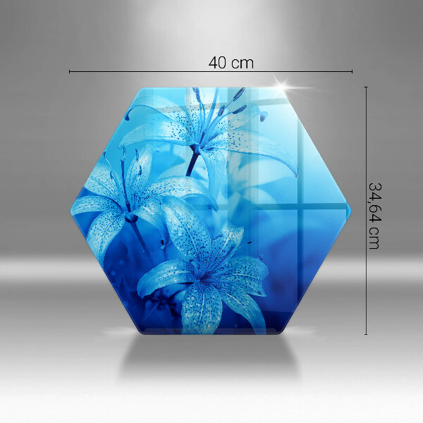 Chopping board Blue flowers