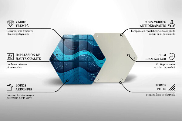 Chopping board Abstract waves