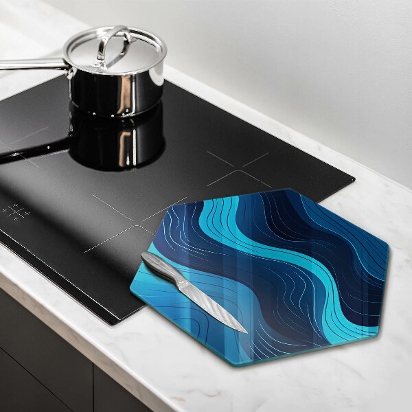 Chopping board Abstract waves