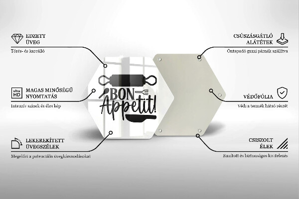 Chopping board The inscription Bon Appetit