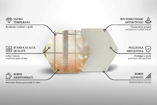 Chopping board Snowflakes